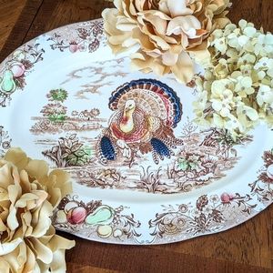 1950s Turkey Platter Set